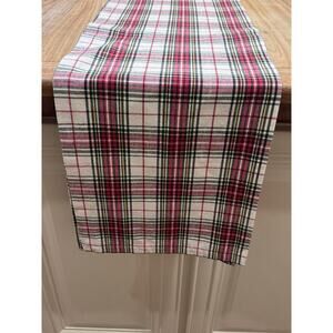 The Royal Standard Christmas Plaid Table Runner Red Green White Holiday